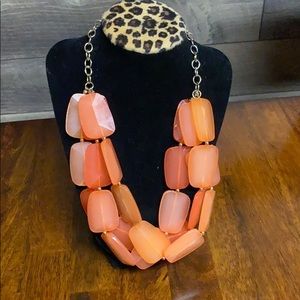 Pink/gold adjustable necklace